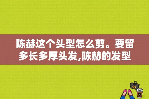 陈赫这个头型怎么剪。要留多长多厚头发,陈赫的发型叫什么名字来着