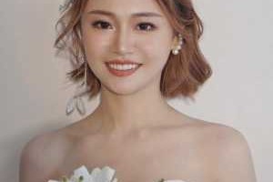 短发新娘如何拍婚纱照更好看,短发怎么弄新娘头图片