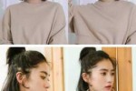 半丸子头怎么扎短发（短发半扎怎么剪）