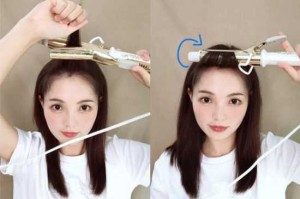 怎么用皮筋卷八字刘海,韩式女生鬓角怎么卷起来