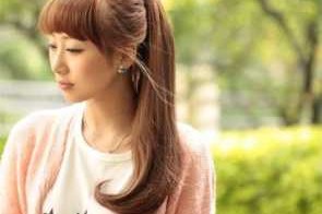 扎高马尾留什么刘海好看,什么刘海扎马尾好看女