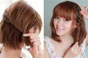 两边头发太短怎么扎起来,短头发能梳什么发型女