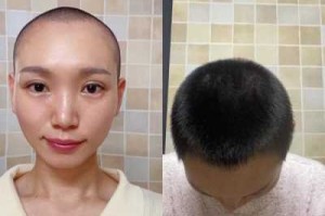 我是个女生我的头发剃光了怎麼可以让头发长的快,头发剪了吃什么长的快一点