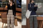 格子裤子配什么上衣好看图片（小方格裤子配什么衣服）
