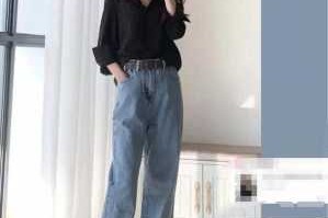 宽松阔腿裤搭配什么上衣,宽松牛仔裤配什么上衣女图片