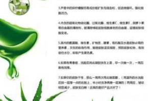 芦荟美容正确使用方法,芦荟的美容功效和作用