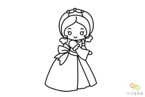 公主的脸和头发怎么画（儿童画少女心可爱公主）