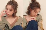 烫发后怎么半扎好看,短烫发怎么扎半丸子头好看