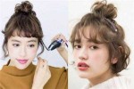 烫发怎么扎低丸子头,短卷发怎么扎半丸子头好看