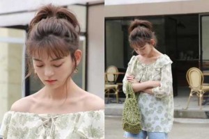 披肩发怎么扎好看图片（披肩发怎么扎马尾才好看）