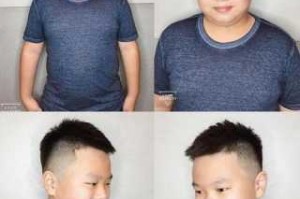 男胖子圆脸适合什么发型（200斤的男胖子适合什么发型）