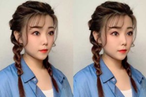 怎么自己编两边的头发（双马尾编辫教程）