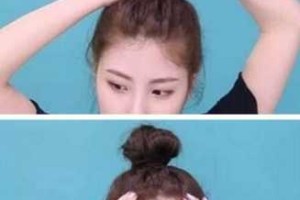 没刘海的丸子头怎么扎（不长不短的丸子头怎么扎）