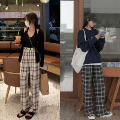 格子裤子配什么上衣好看图片（小方格裤子配什么衣服）