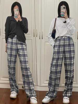 格子裤子配什么上衣好看图片（小方格裤子配什么衣服）