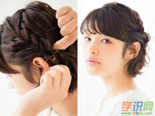 齐脖短发烫发排杠方法,齐脖短发怎么扎好看图片