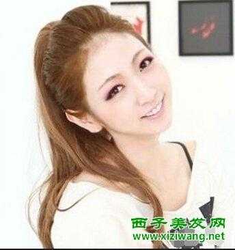 扎高马尾前面头发怎么剪才好看,长刘海怎么扎马尾好看图片