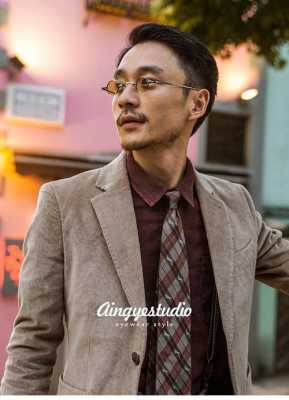 小眼睛男生适合戴什么眼镜,