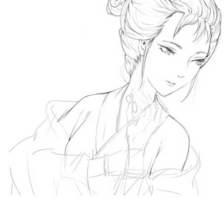 古代女装怎么画,发髻的画法