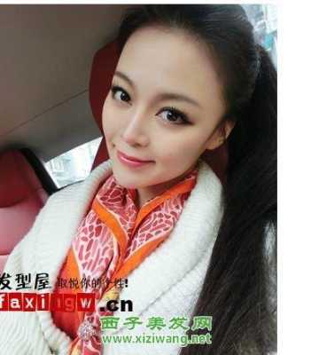前面梳刘海后面扎个马尾好看吗,马尾辫配什么刘海好看