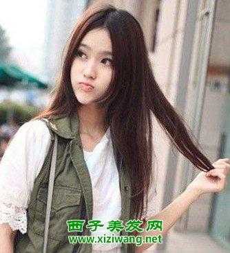 一直中分的头发怎么弄成齐刘海,韩式侧分长刘海图片