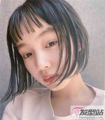 日系短发怎么自己剪,日式眉上刘海短发