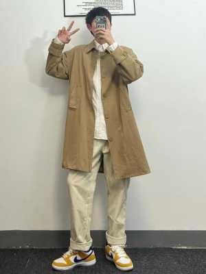 男士卡其色风衣怎么搭配,男士卡其色风衣配什么裤子好看