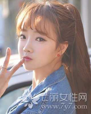 扎高马尾留什么刘海好看,马尾配什么刘海好看图片