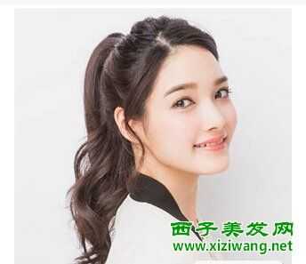 扎高马尾留什么刘海好看,马尾配什么刘海好看图片