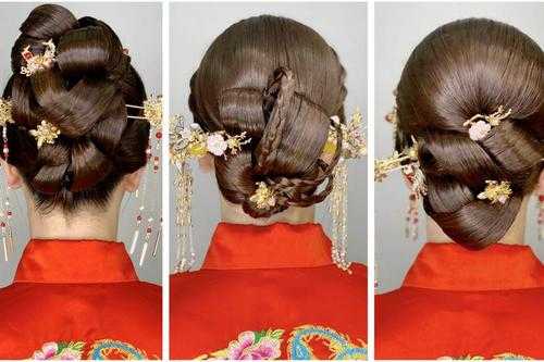 冬季结婚秀禾服里面怎么穿,秀禾服新娘盘发步骤