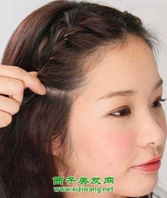 中分怎么把刘海编起来（中分刘海编发 教程）