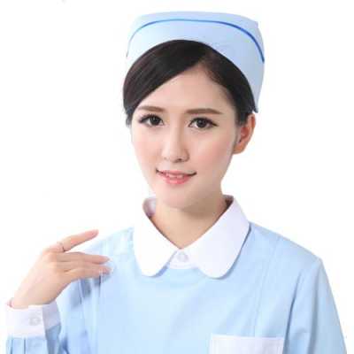 短发护士怎么戴帽子图（护士圆帽戴法）