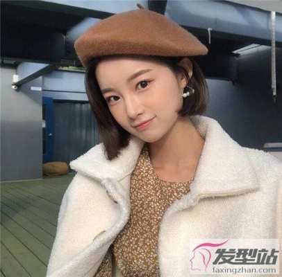 短发贝雷帽怎么戴好看,外扣短发适合什么脸型女