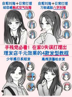 动漫三角刘海怎么剪,三角刘海怎么剪图解法视频
