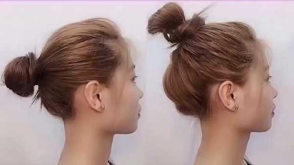 蓬松丸子头怎么扎视频（低丸子头怎么扎让头顶蓬松和饱满）