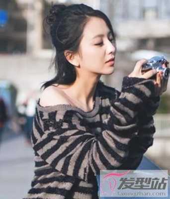 锁骨发怎么扎丸子头（锁骨发上班怎么扎）