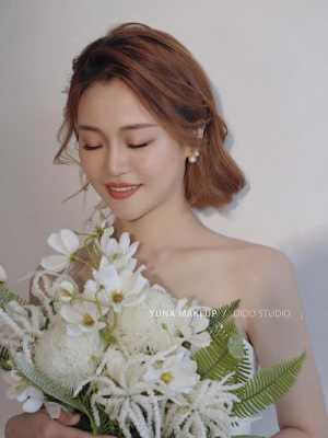 短发新娘如何拍婚纱照更好看,短发怎么弄新娘头图片
