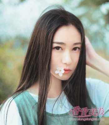 长发刘海怎么剪好看,中分黑长发
