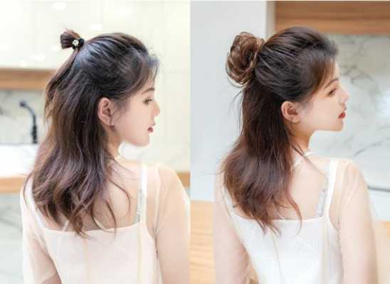 方脸适合扎半丸子头吗,方脸怎么扎丸子头图片女