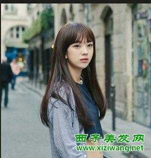 直刘海怎么剪最好看,直刘海留长用什么发型