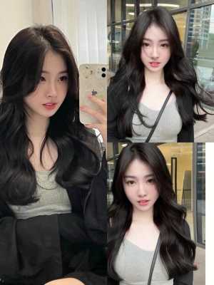黑长发怎么烫卷发好看（染自然黑色头发好看吗）
