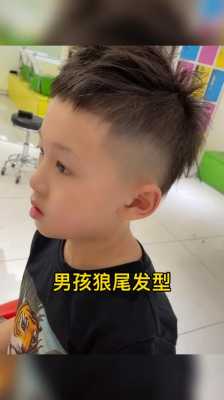 小男孩剪什么发型好看图（13岁男孩留狼尾好看吗）