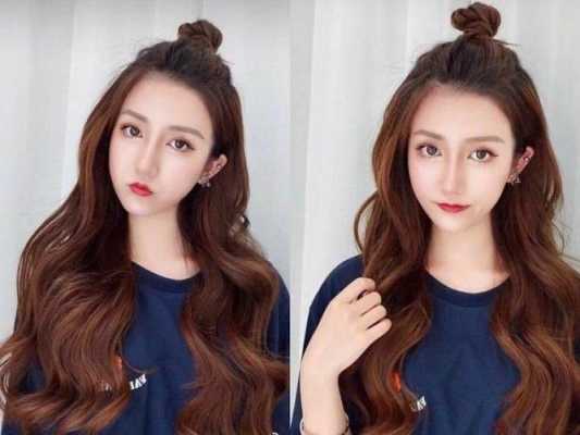 高半丸子头怎么扎,中长发半丸子头怎么梳好看