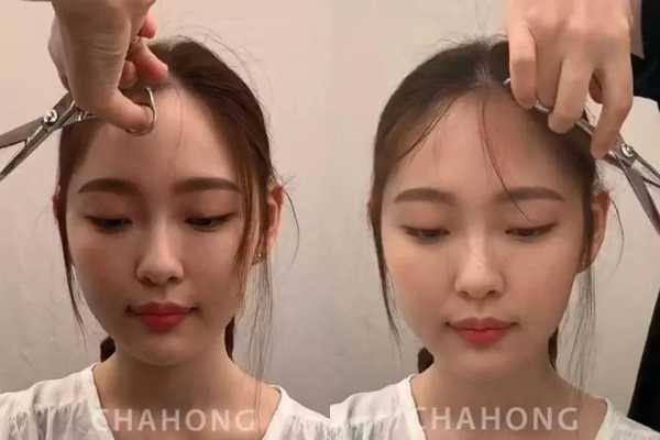 两鬓秃怎么剪刘海,韩式鬓角用卷棒怎么卷起来
